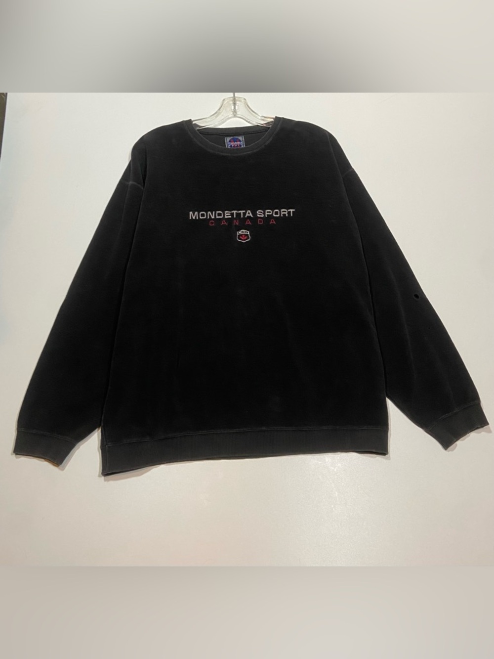 Vintage Mondetta Sport Canada Black Crewneck with Red Logo